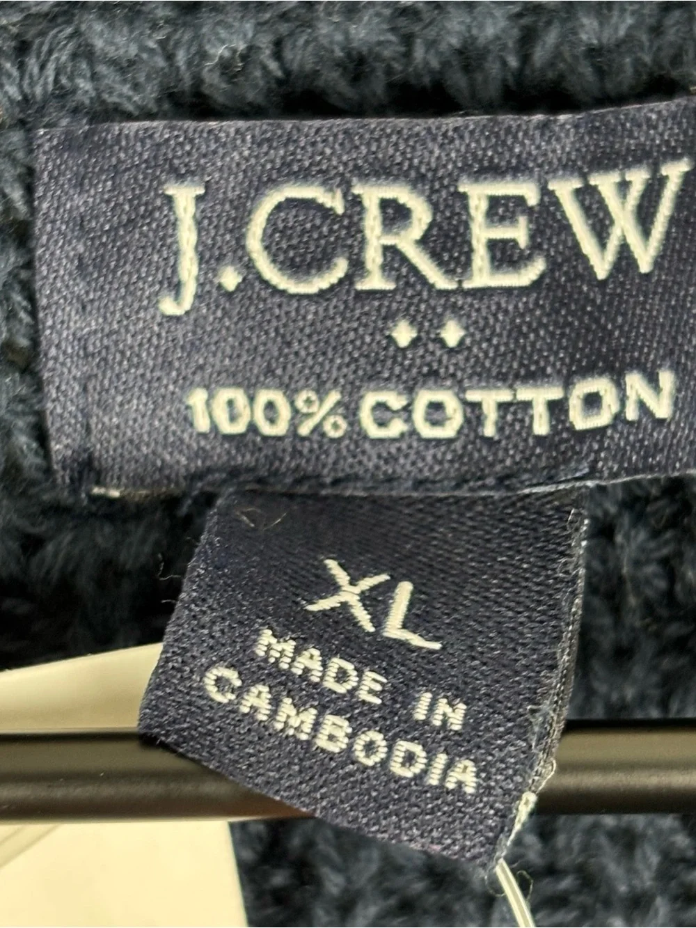 NEW J.Crew Factory Sweater Men XL Blue Waffle Knit Half-Zip Long Sleeve Pullover